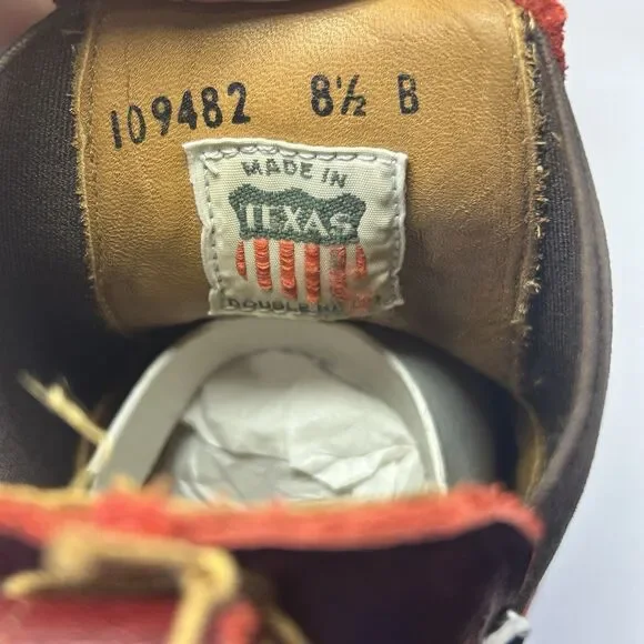 RRL Double RL Ralph Lauren Lottie Red Leather Cowboy Boots Women’s 8.5B NIB USA - Picture 9 of 11